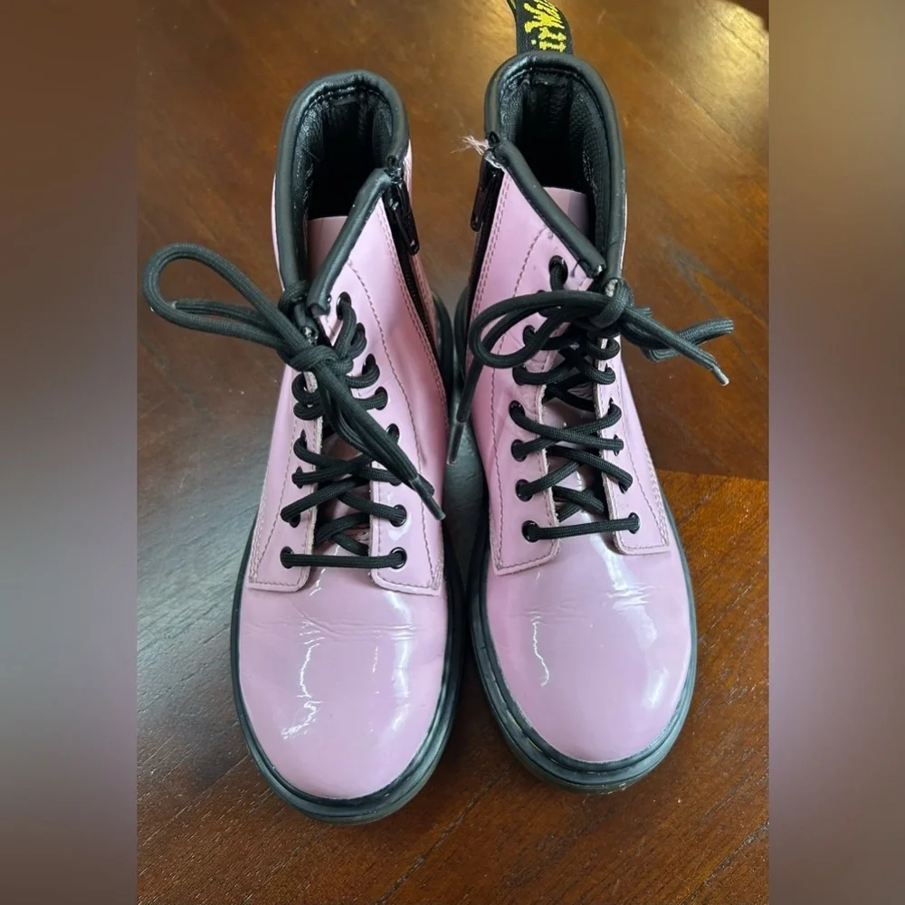 Dr. Martens JUNIOR 1460 PATENT LEATHER LACE UP BOOTS size 2